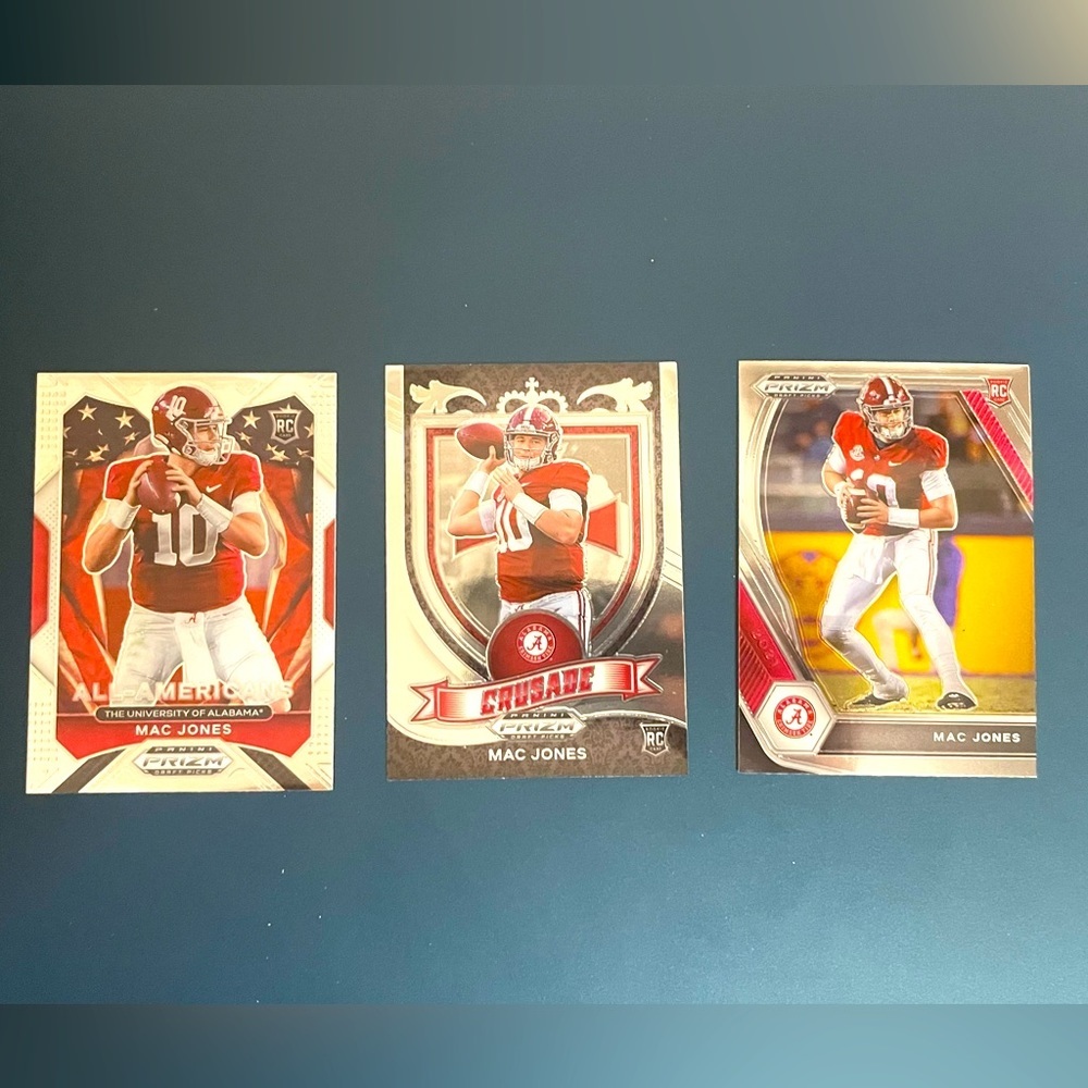 Mac Jones Set of 3 Rookie Cards 2021 Panini Prizm​